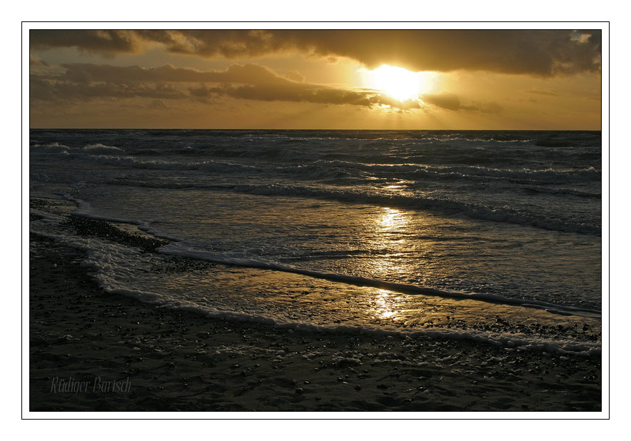 Foto - Bild- Sonnenuntergang, Weststrand, NP Vorpommersche Boddenlandschaft